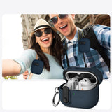 Tech-Protect Slim Hook Case til Samsung Galaxy Buds 3 / 3 FE / 3 Pro - Navy Blue