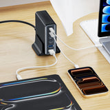 Tech-Protect DC160W-GAN 6-port 160W vægoplader - sort