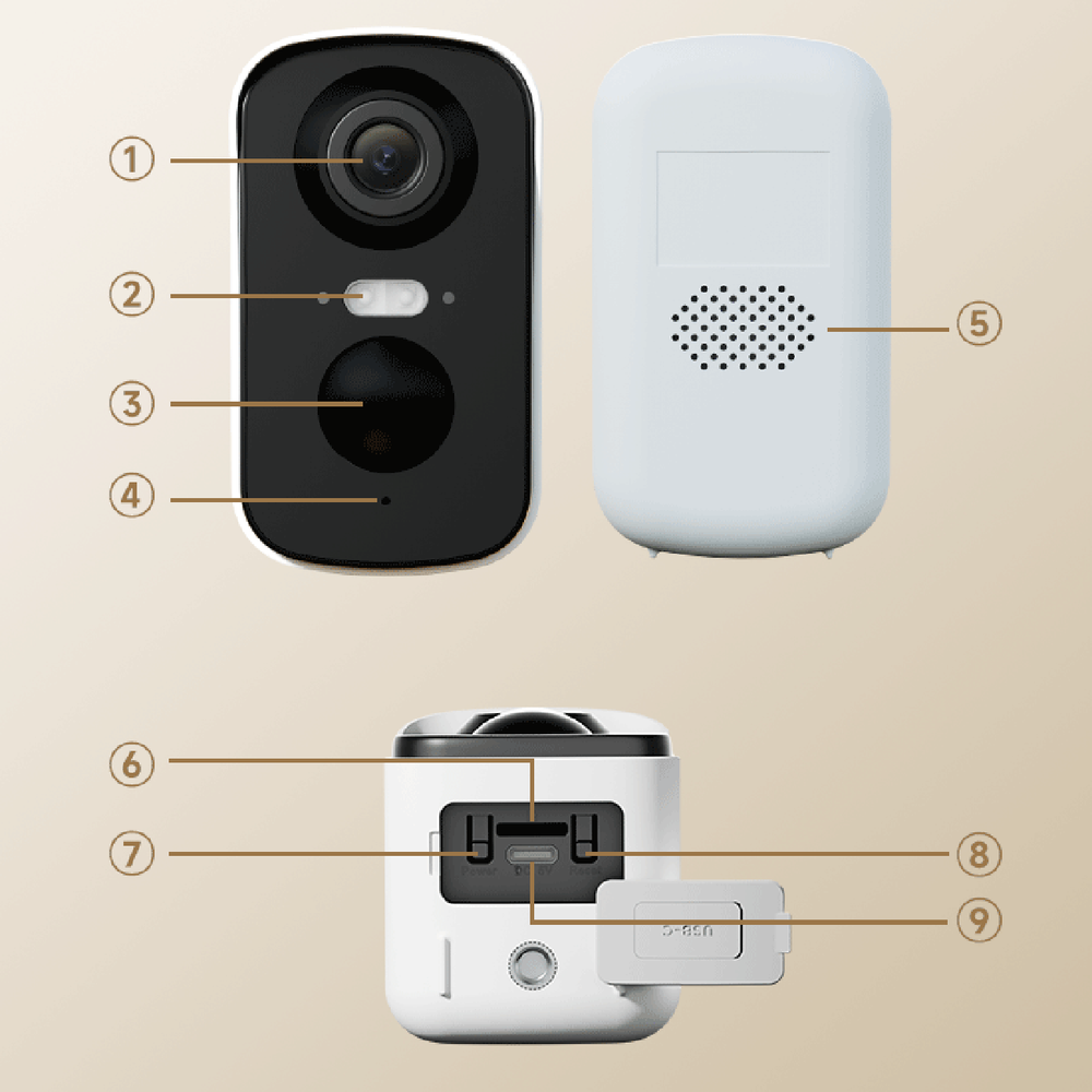 Dreame Navo Care SE 1 Outcam outdoor camera with solar panel - white