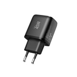 Tech-Protect NCA45W-GAN 2-Port 45W Wall Charger med USB-C-kabel - sort