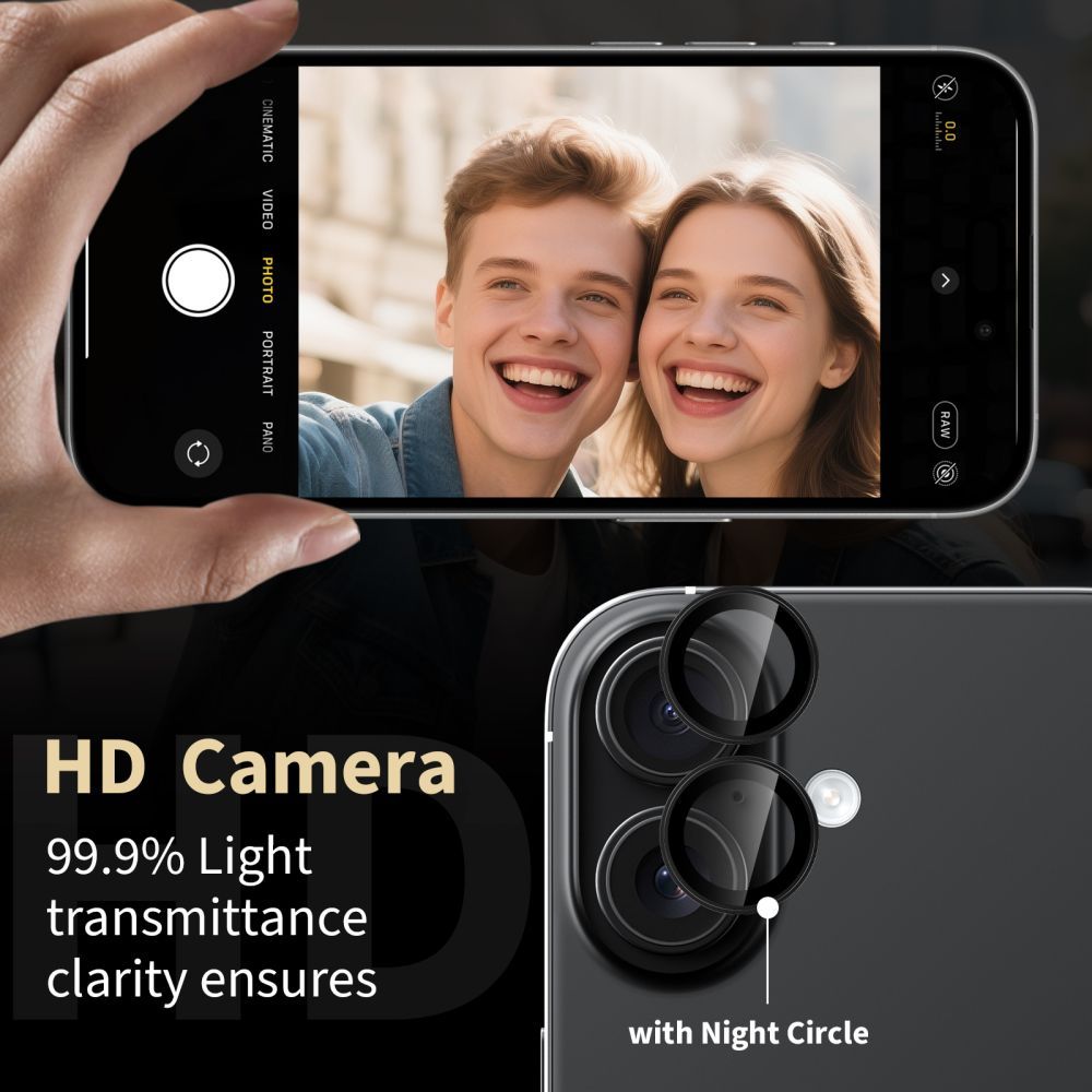 Tech-Protect Camring Fit+ Camera Cover til Xiaomi Redmi Note 15 Pro 5G / 15 Pro+ - sort
