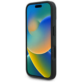 Karl Lagerfeld Grained Pattern & Logo MagSafe Case til iPhone 16 - sort