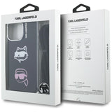 Karl Lagerfeld IML Crossbody Karl&Choupette Head Case til iPhone 16 Pro - sort