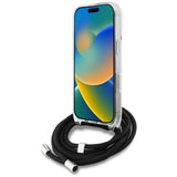 Karl Lagerfeld IML Crossbody Karl&Choupette Head Case til iPhone 16 Pro Max - Hvid