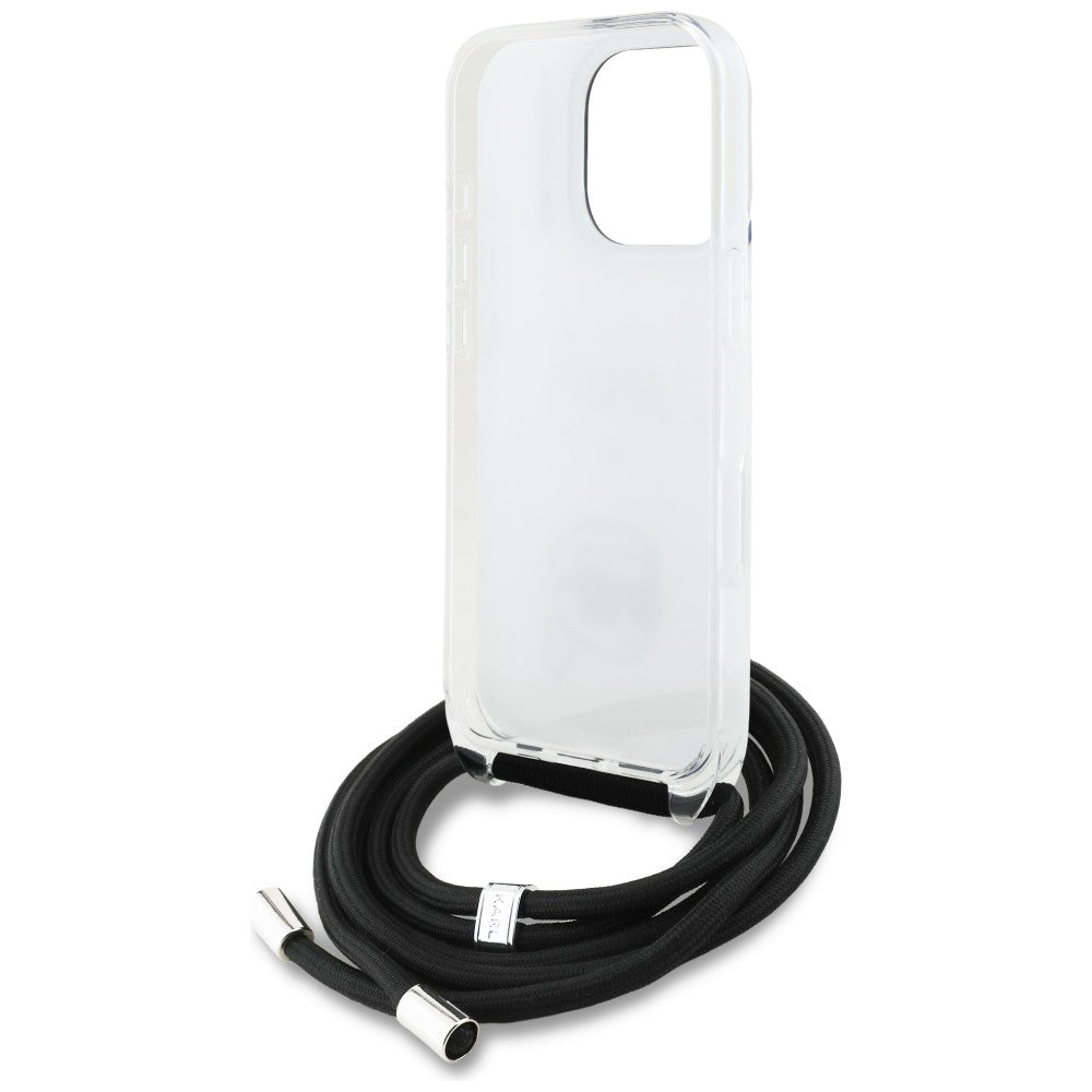 Karl Lagerfeld IML Crossbody Karl&Choupette Head Case til iPhone 16 Pro Max - Hvid