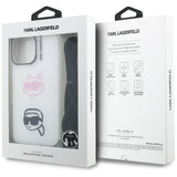 Karl Lagerfeld IML Crossbody Karl&Choupette Head Case til iPhone 16 Pro Max - Hvid
