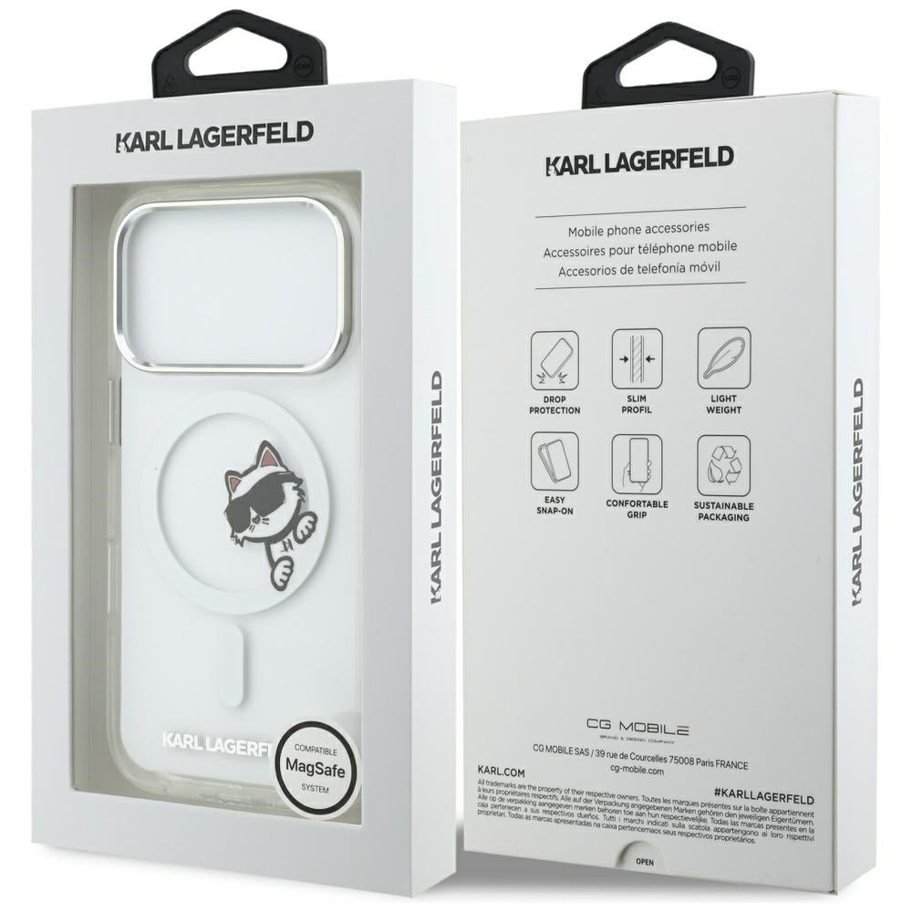 Karl Lagerfeld IML Peekaboo MagSafe Case til iPhone 17 Pro - klar