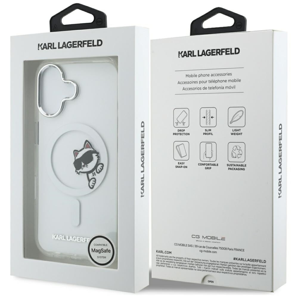 Karl Lagerfeld IML Peekaboo MagSafe iPhone 17 Case - gennemsigtig