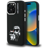 Karl Lagerfeld Silicone Karl & Choupette Sketch MagSafe Case til iPhone 16 Pro - sort