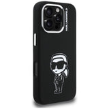 Karl Lagerfeld Silicone Karl Sketch MagSafe Case til iPhone 16 Pro Max - sort