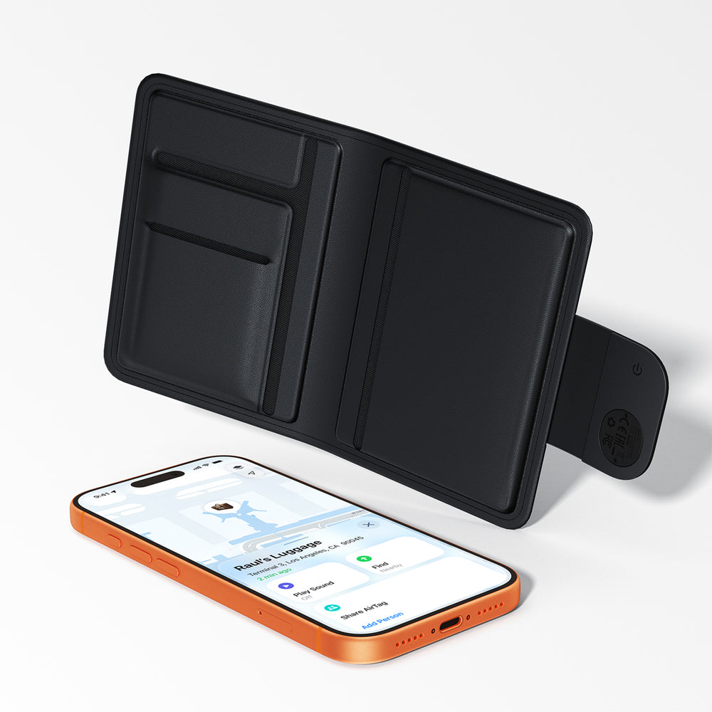 Acefast S6 Bluetooth Passport Case-Compatible with Apple Find My - Black