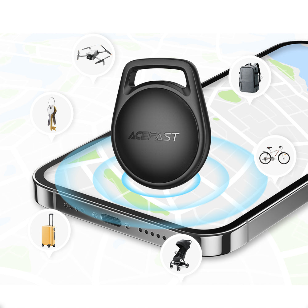 Acefast S2 Bluetooth Locator Compatible with Apple Find My - Black