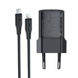 Acefast A118 30W GaN USB-C Wall Charger with 1.2m USB-C to Lightning Cable - Black