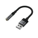 Acefast J13 USB-A to 3.5mm mini jack adapter - black