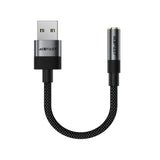Acefast J13 USB-A to 3.5mm mini jack adapter - black