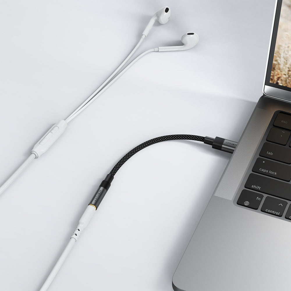 Acefast J12 USB-C to 3.5mm mini jack adapter - black