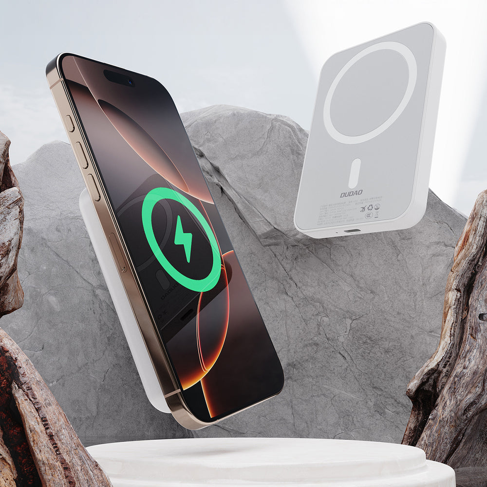 Dudao K26 Power Bank 10000mAh 20W USB-A / USB-C / MagSafe - hvid