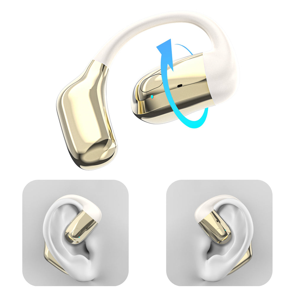 Dudao U4Pro Bluetooth universel over-ear headset til begge ører - beige og guld