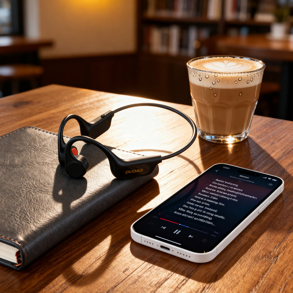 Dudao U22 Bluetooth 5.2 Bone Conduction Headphones med hovedbånd - sort