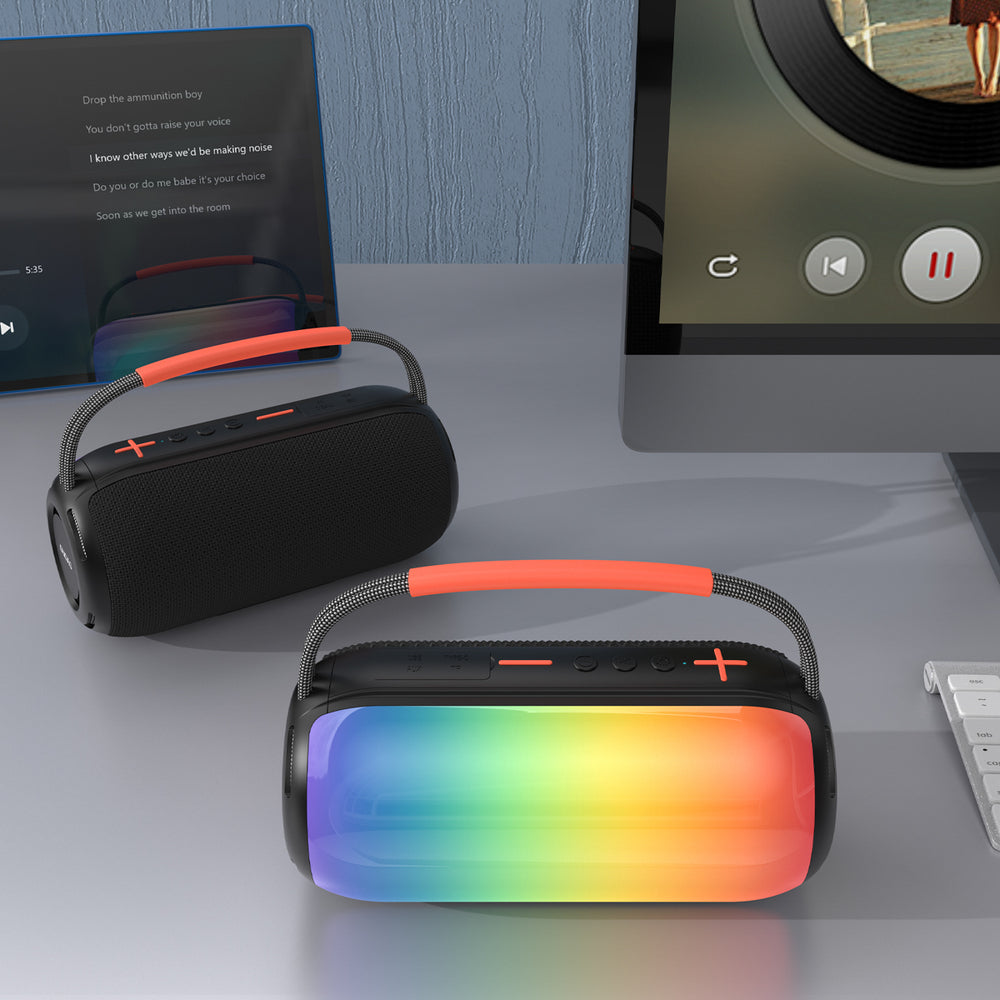 Dudao Y21 Wireless Speaker with RGB Backlight Bluetooth 5.3 - Black