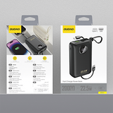Dudao K14+ Powerbank 20000mAh 22.5W USB-C / USB-A / Built-in Lightning and USB-C Cables - Black