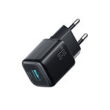 Joyroom JR-TG7 33W USB-A + USB-C Wall Charger med 60W USB-C til USB-C 1m Kabel - sort