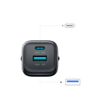 Joyroom JR-TG7 33W USB-A + USB-C Wall Charger med 60W USB-C til USB-C 1m Kabel - sort
