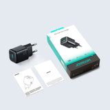 Joyroom JR-TG7 33W USB-A + USB-C vægoplader med 30W USB-C - Lightning 1m kabel - sort