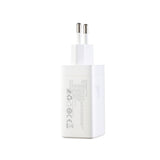 Joyroom JR-TG10 65W GaN 2x USB-C + USB-A vægoplader med 100W USB-C - USB-C 1,2m kabel - hvid
