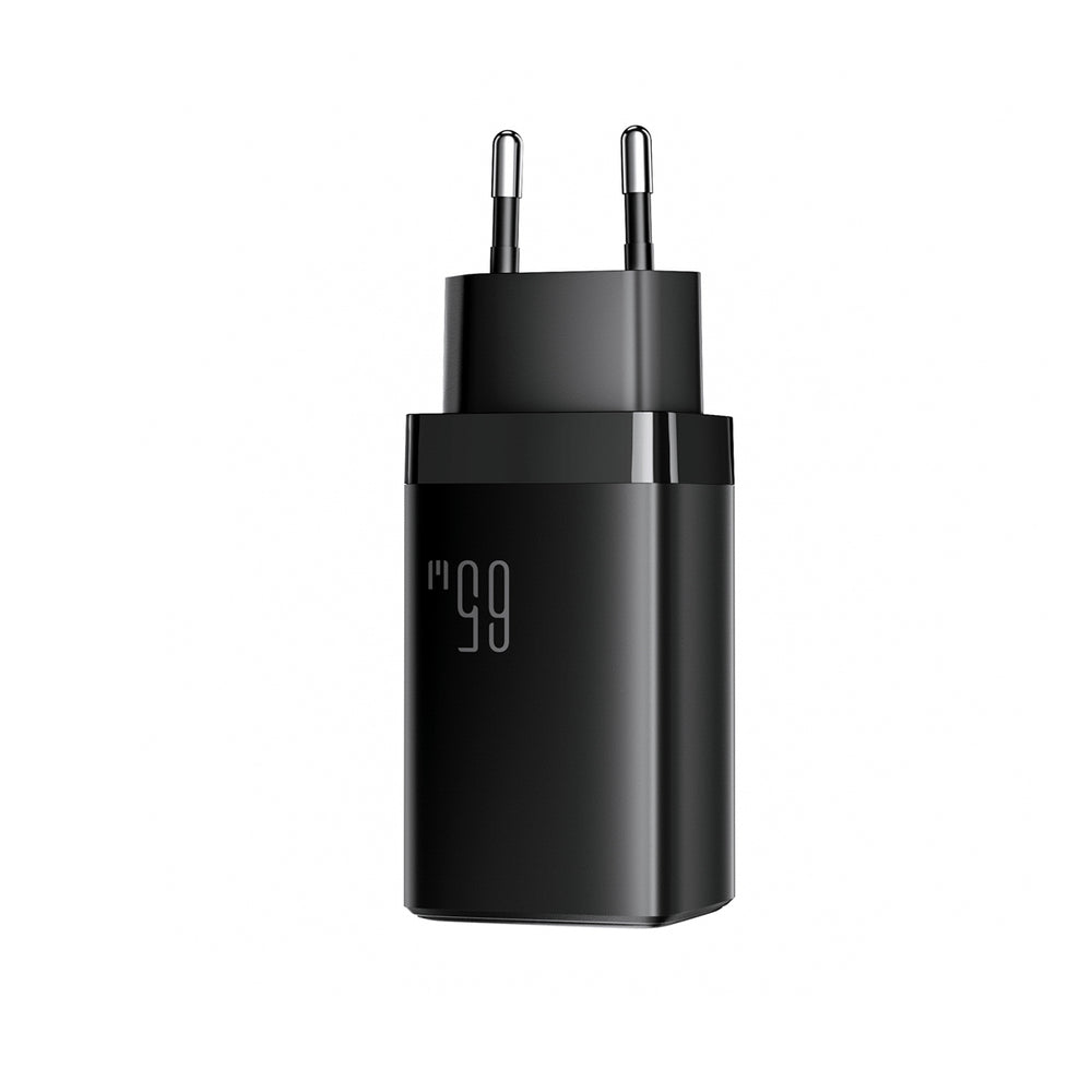 Joyroom JR-TG10 65W GaN 2x USB-C + USB-A vægoplader med 100W USB-C - USB-C 1,2m kabel - sort