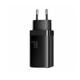 Joyroom JR-TG10 65W GaN 2x USB-C + USB-A vægoplader med 100W USB-C - USB-C 1,2m kabel - sort