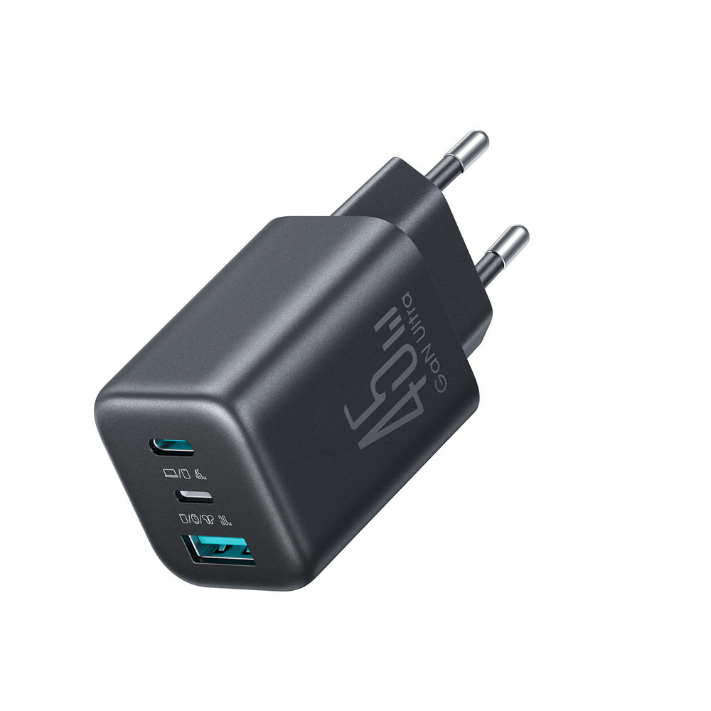 Joyroom JR-TO1 GaN 45 USB-C Lightning USB-A Wall Charger - sort