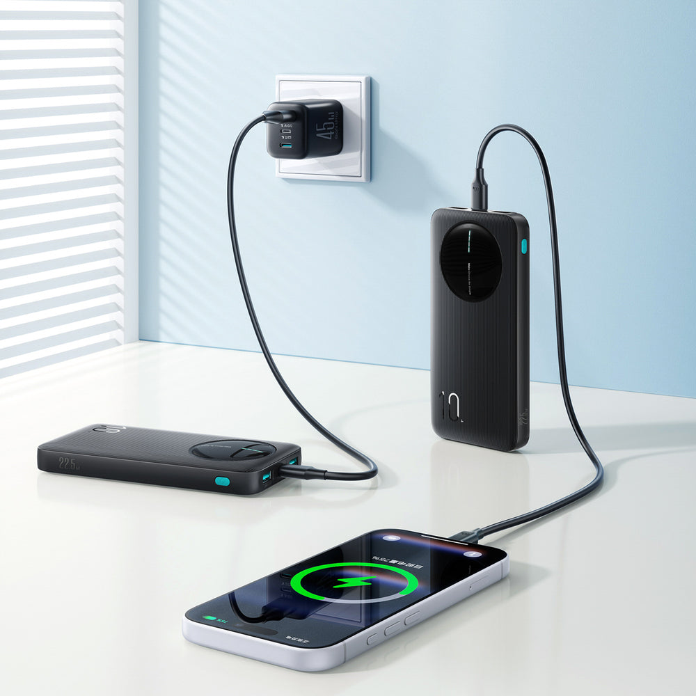 Joyroom JR-PBF12 Pro Powerbank 22.5W 10000mAh med Digital Display 2x USB-A 1x USB-C - sort