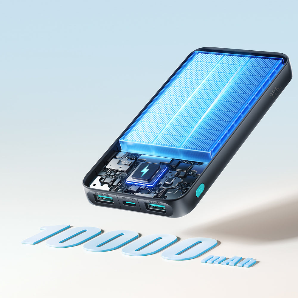 Joyroom JR-PBF12 Pro Powerbank 22.5W 10000mAh med Digital Display 2x USB-A 1x USB-C - sort