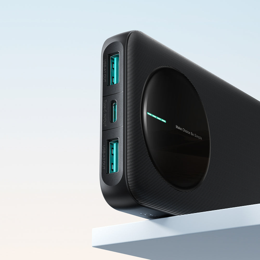Joyroom JR-PBF12 Pro Powerbank 22.5W 10000mAh med Digital Display 2x USB-A 1x USB-C - sort