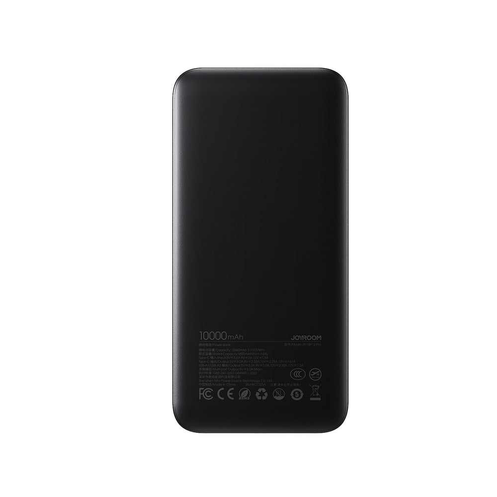 Joyroom JR-PBF12 Pro Powerbank 22.5W 10000mAh med Digital Display 2x USB-A 1x USB-C - sort