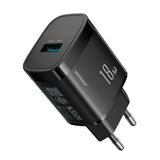 Joyroom JR-TF4 18W vægoplader med 3A USB-A - USB-C 1m kabel - sort