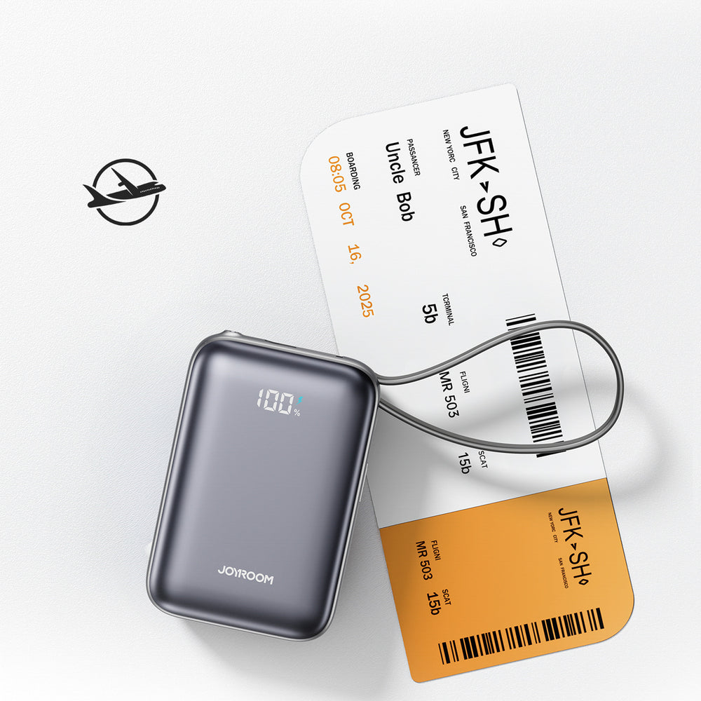 Joyroom JR-PBF29 20000mAh 22.5W Powerbank med dobbelt kabel - sort