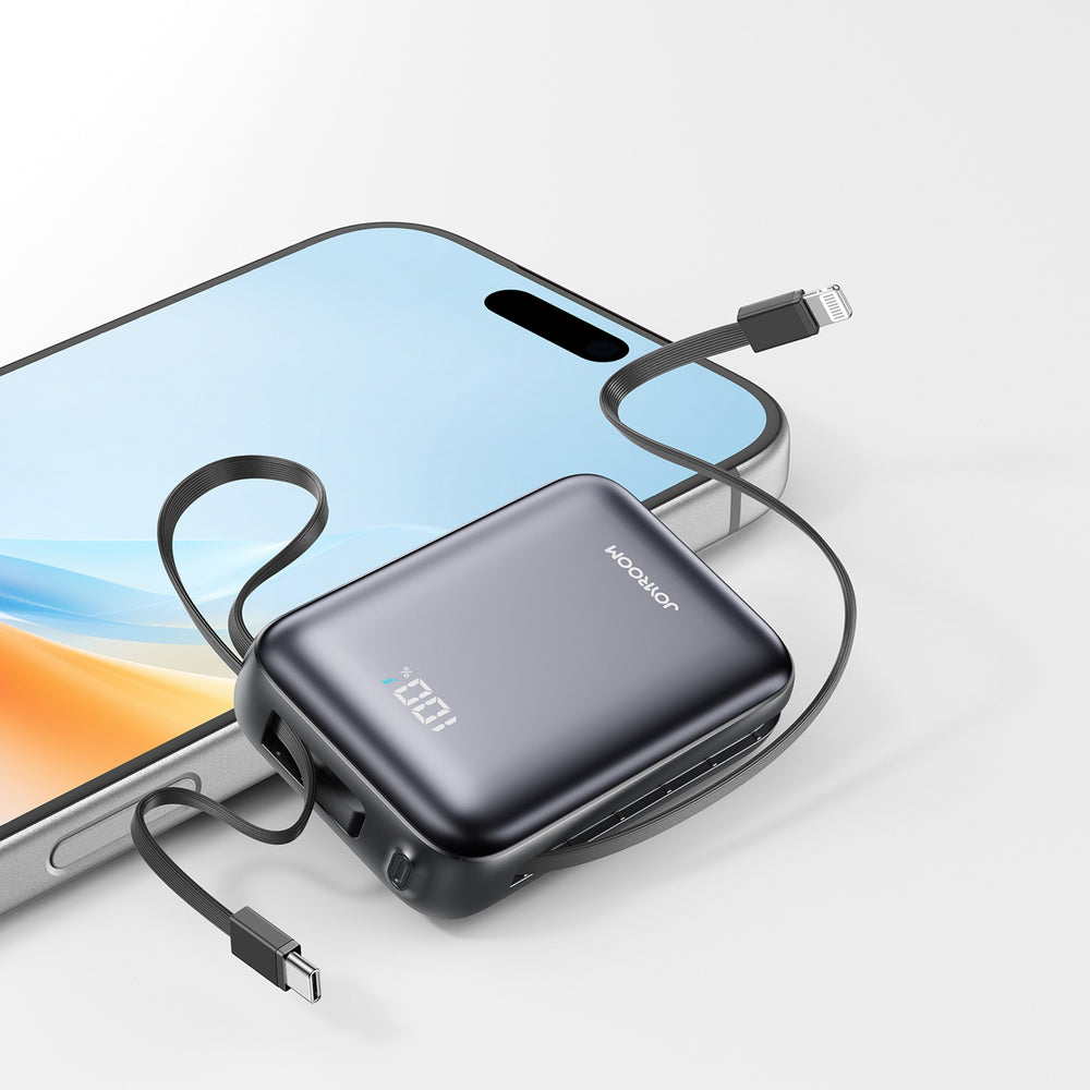 Joyroom JR-PBF29 20000mAh 22.5W Powerbank med dobbelt kabel - sort