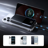 Joyroom JR-QP191 Star Series Mini 10000mAh 22.5W Powerbank med digital skærm - sort