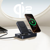 Baseus NOMOS ND11 67W 6-in-1 Wireless Charging Station with Two AC Sockets - Black