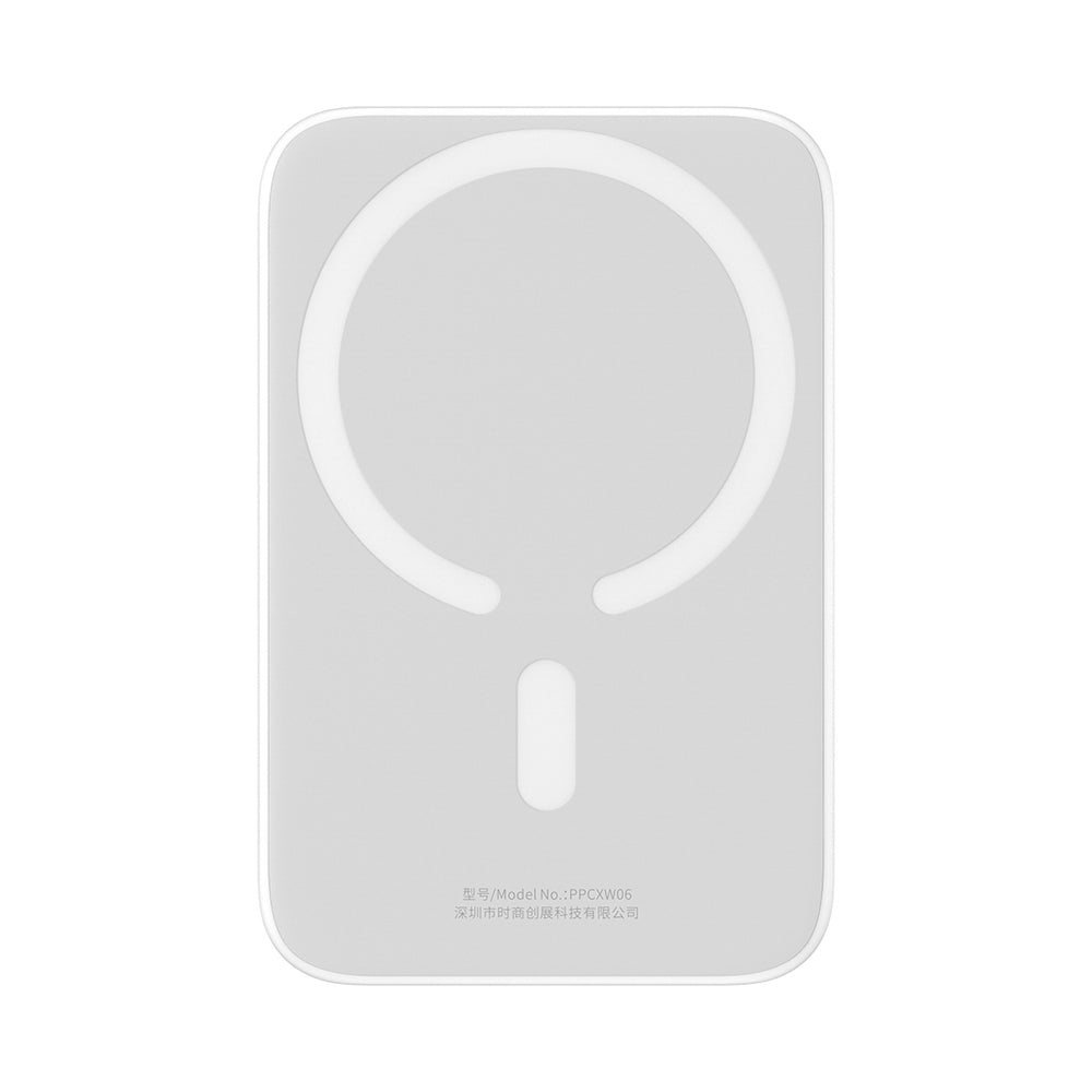 Baseus Airpow 6000mAh 20W Power Bank with Baseus Simple USB-C Cable (20V/3A) 30cm - White