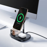 Baseus EnerFill FS41 3-in-1 Cooling Wireless Charger with EU Plug 45W and USB-C to USB-C Cable - Black