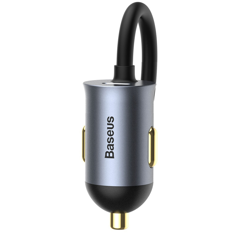 Baseus Share Together PPS Multi-port Fast charge Car Charger with Extension Cord 2U+2C 120W Space Gray