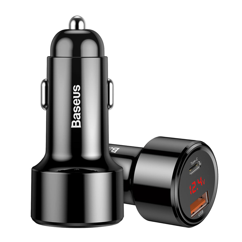 Baseus Magic Series PPS digital display (Type-c PD+QC) Intelligent dual quick charging and car charging of 45W Black(*)