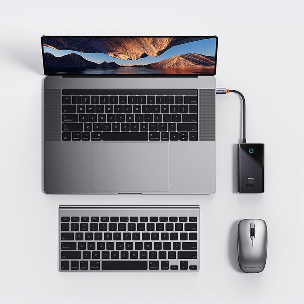 Baseus PioneerJoy 4xUSB-A 3.0 USB-C Hub - Gray