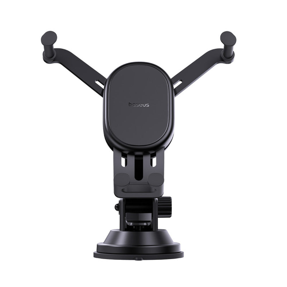 Baseus Stable Car Holder with 15W Inductive Charger, Gravity, and Suction Cup - Black