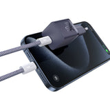 Baseus GaN5 30W USB-C EU Wall Charger with Purple Cable Baseus Dynamic 3 USB-C 100W 1m - Purple