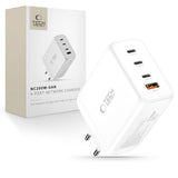 Tech-Protect NC200W-GaN 4-port 200W vægoplader - hvid