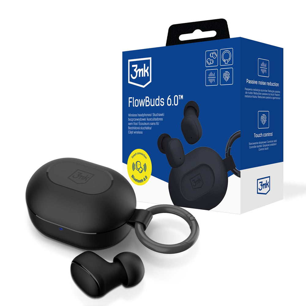 TWS 3mk FlowBuds 6.0 Trådløse hovedtelefoner - sort